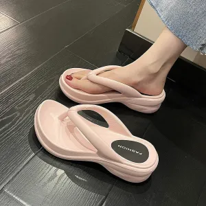 Women Wedges Non Slip Soft Sandals Flip Flops