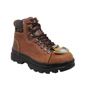 Women's 6" Steel Toe Work Boot Brown - 2977