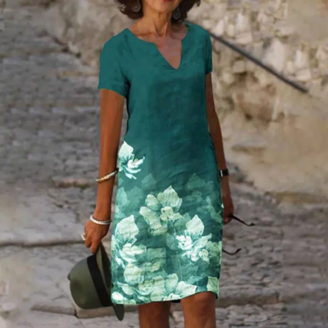 Women's Casual Graphic Summer Dress | Midi