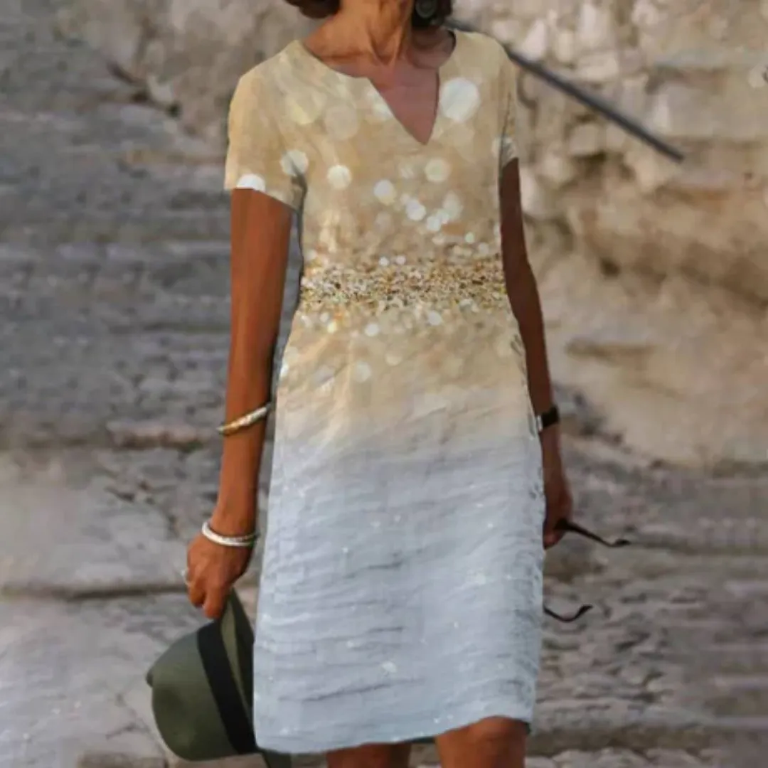 Women's Casual Graphic Summer Dress | Midi
