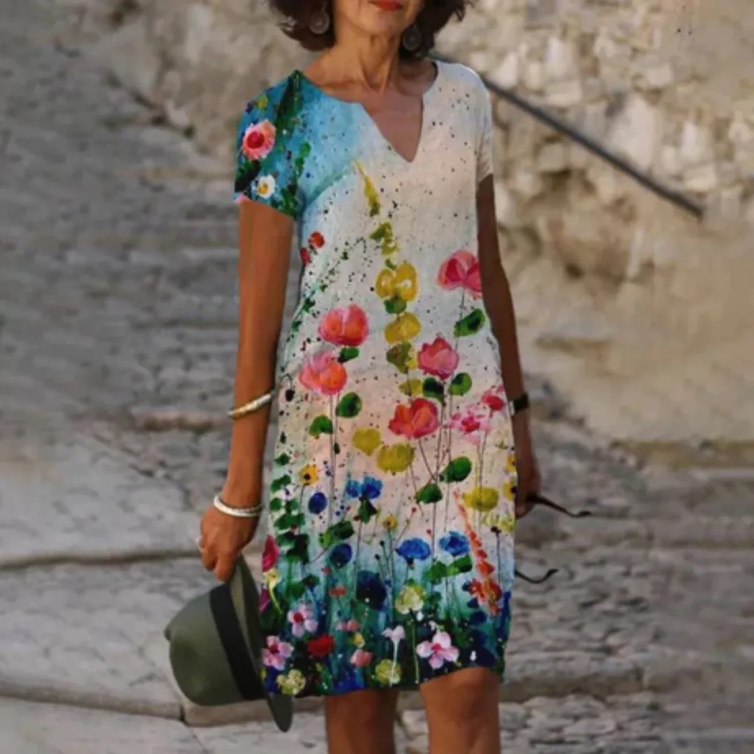 Women's Casual Graphic Summer Dress | Midi