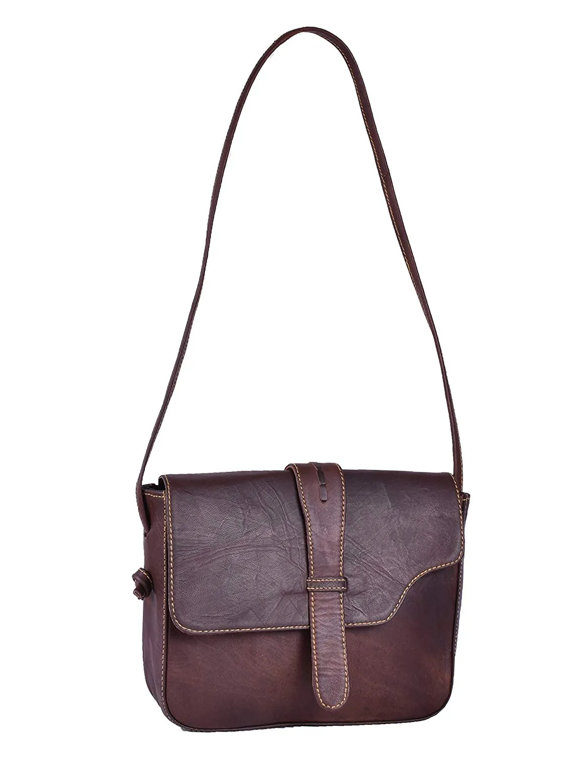 Women's Leather Crossbody Purse W/ Long Shoulder Strap