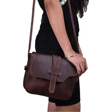 Women's Leather Crossbody Purse W/ Long Shoulder Strap