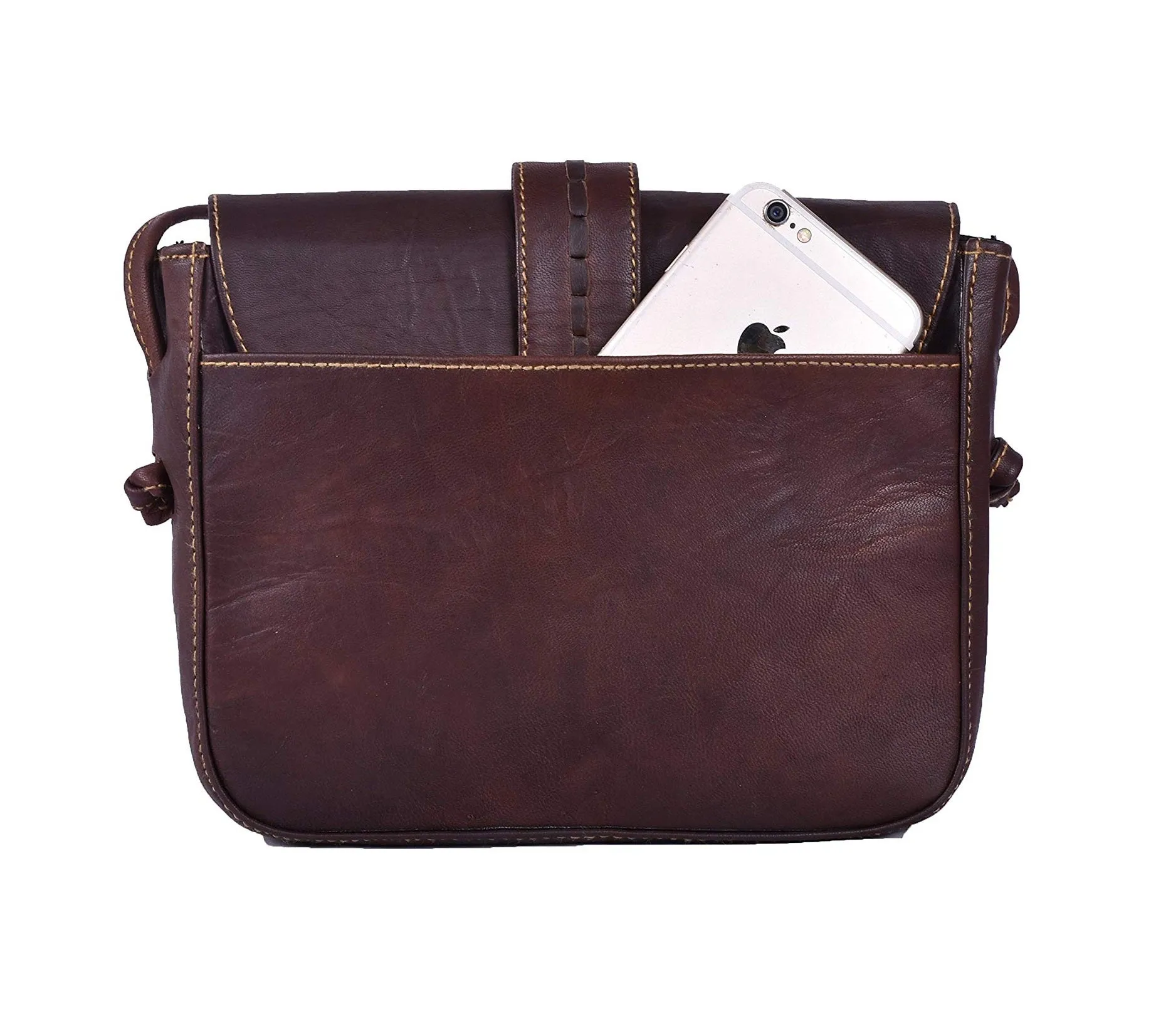 Women's Leather Crossbody Purse W/ Long Shoulder Strap