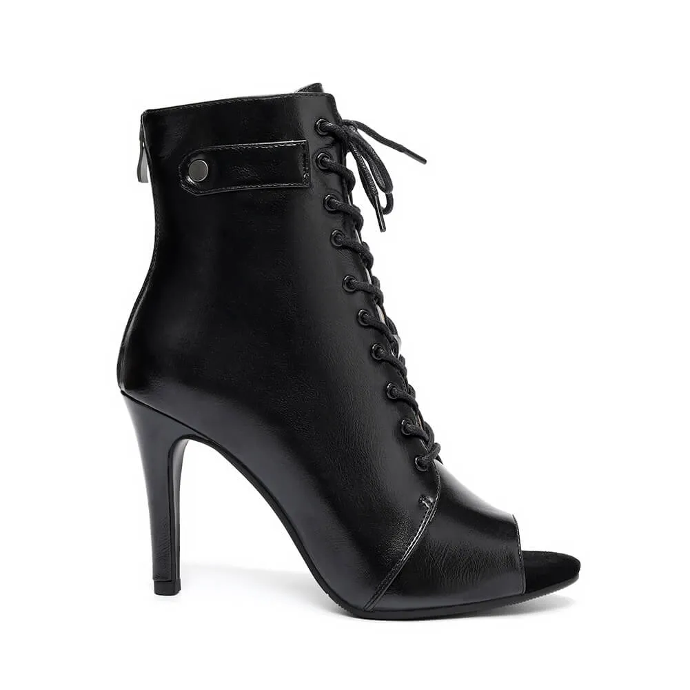 Women's Leather Lace Up Dance Boots