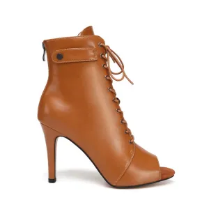 Women's Leather Lace Up Dance Boots
