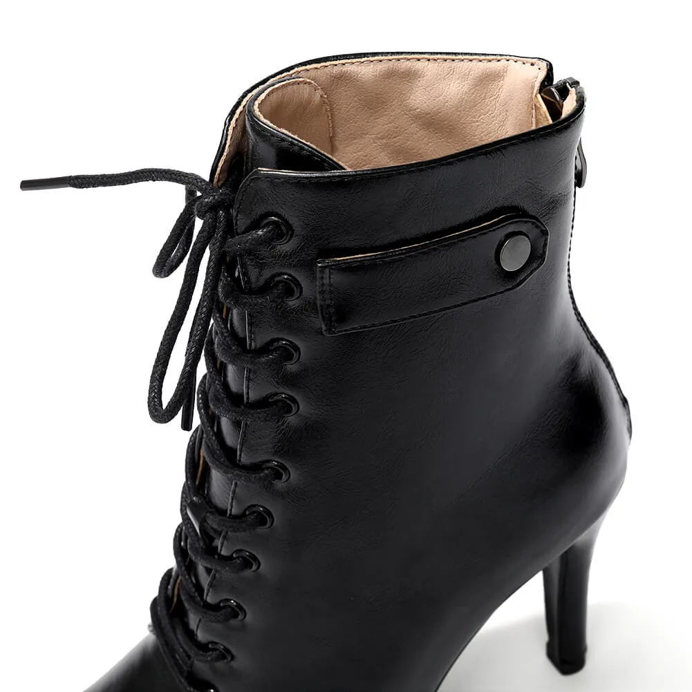 Women's Leather Lace Up Dance Boots