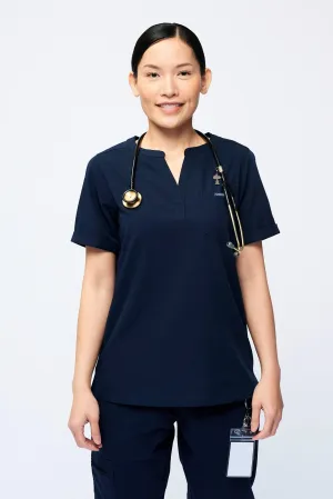 Women’s Short Sleeve Henley Scrub Top