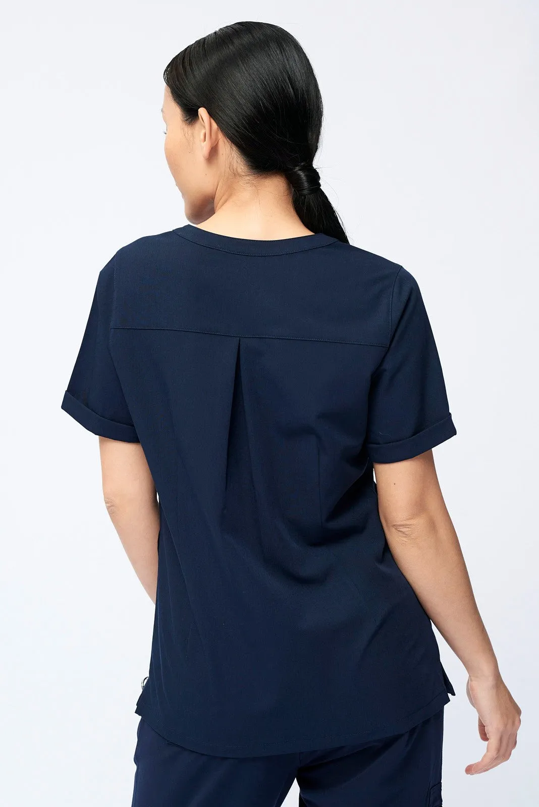 Women’s Short Sleeve Henley Scrub Top
