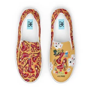 Women’s slip-on canvas shoes 'Down the rabbit hole'