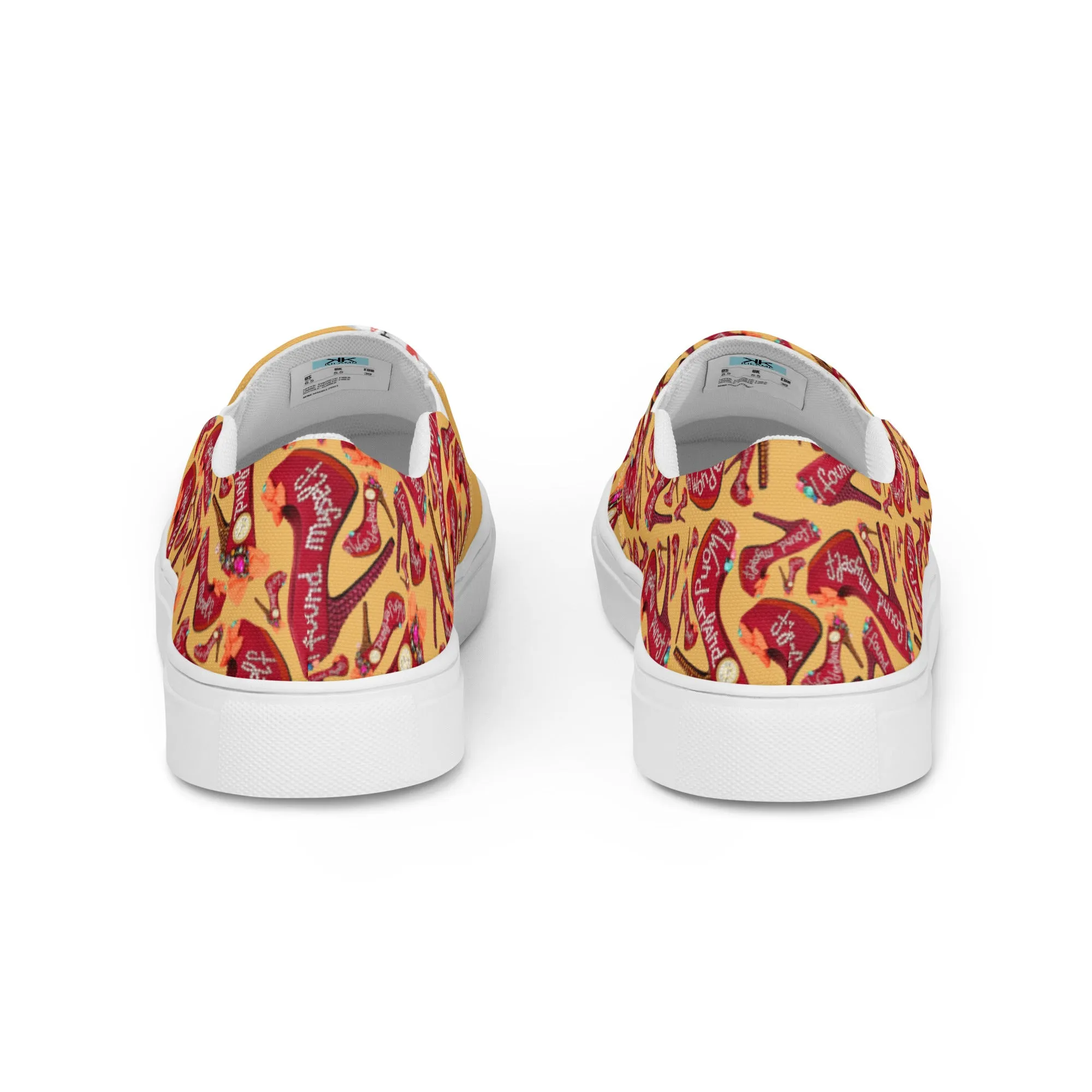 Women’s slip-on canvas shoes 'Down the rabbit hole'
