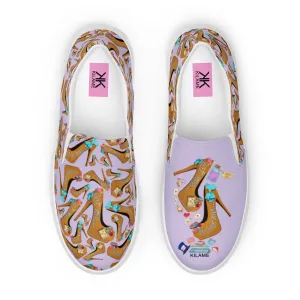 Women’s slip-on canvas shoes 'Eat me drink me'