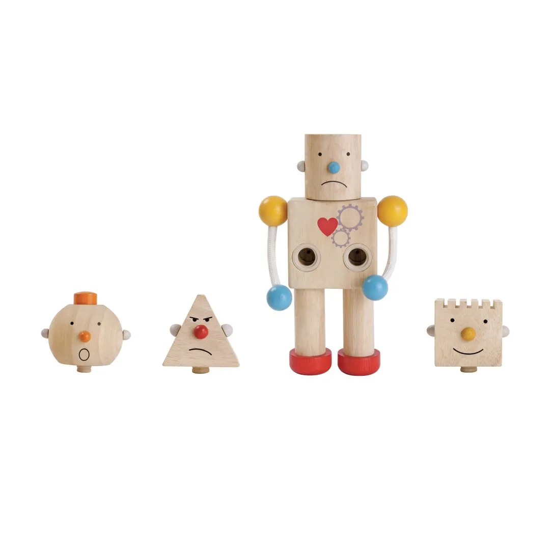 Wooden Build A Robot