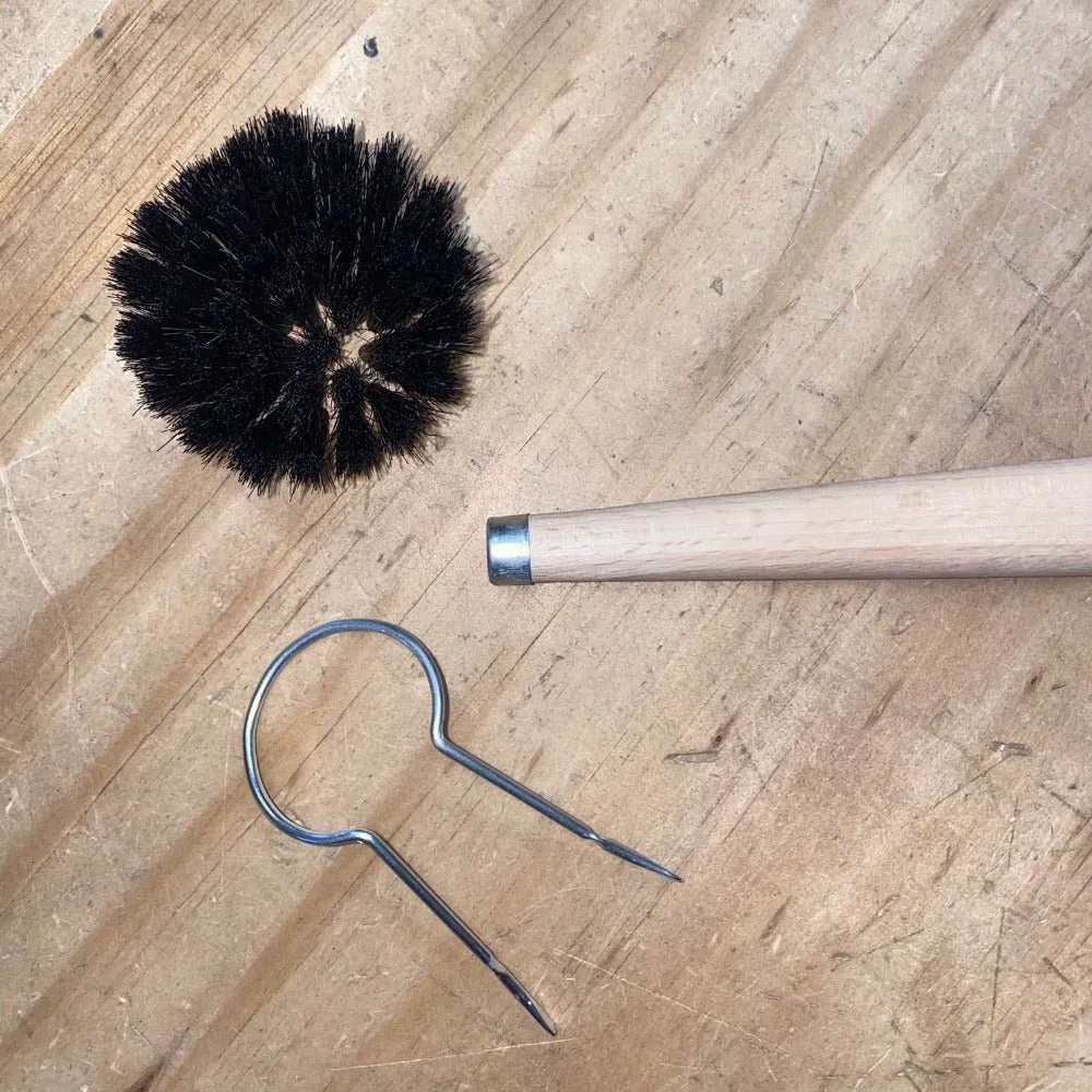 Wooden Dish Brush Replacement Head - Horse Hair Bristles