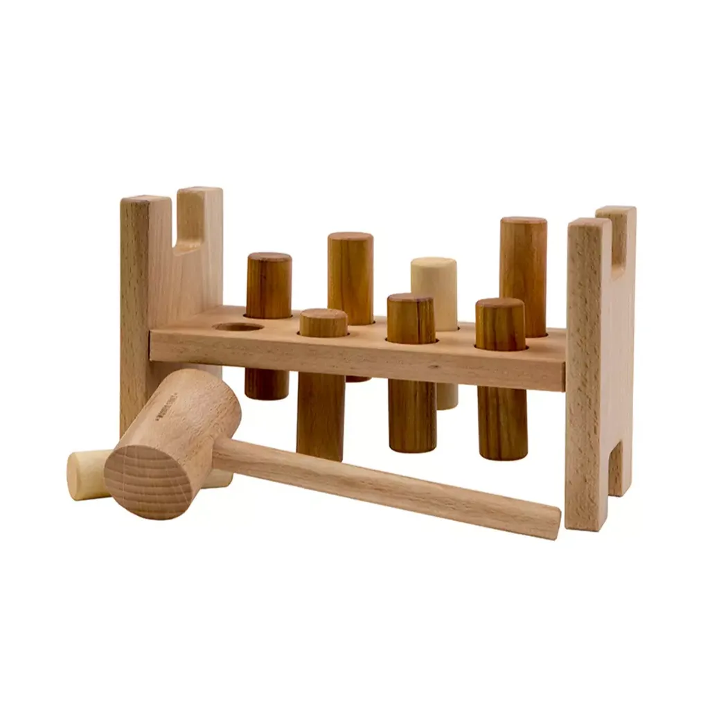 Wooden Natural Pound-A-Peg