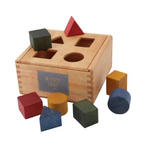 Wooden Rainbow Shape Sorter Box