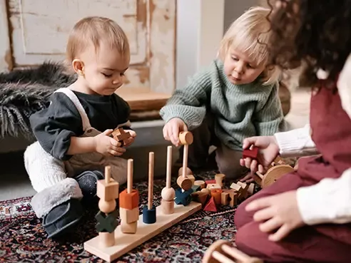 Wooden Rainbow Stacking Toy