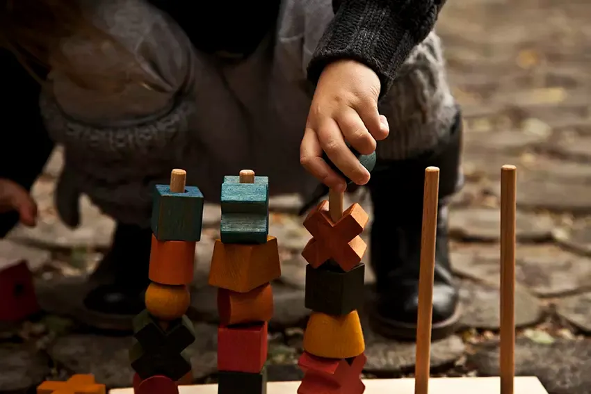Wooden Rainbow Stacking Toy