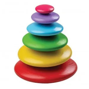 Wooden Stacking Pebbles - Rainbow