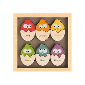 Wooden Toy Color 'N Eggs Matching Game
