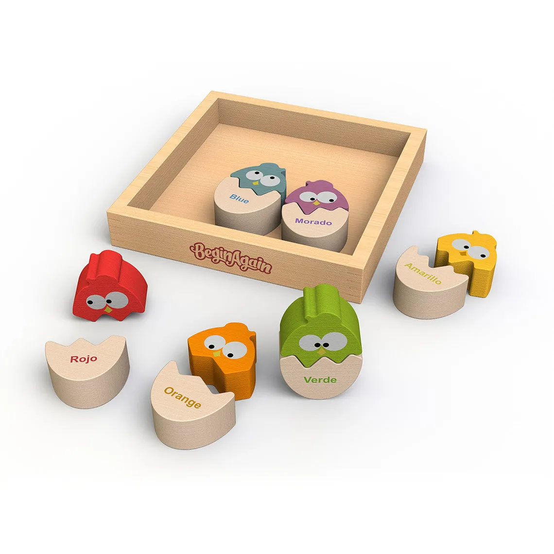 Wooden Toy Color 'N Eggs Matching Game