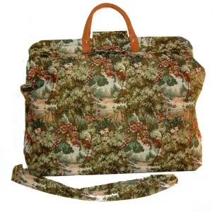 WOODLAND FLORAL TAPESTRY CARPET BAG