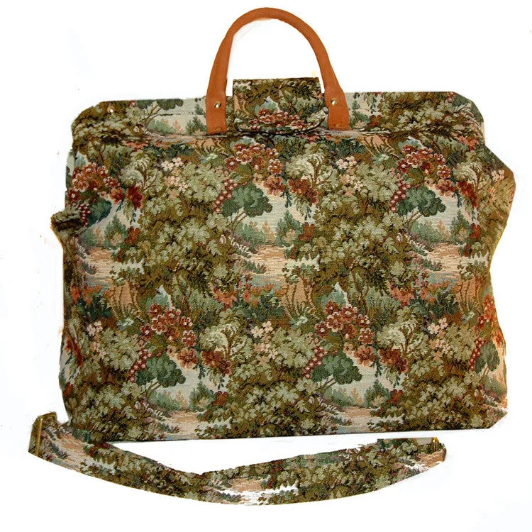 WOODLAND FLORAL TAPESTRY CARPET BAG