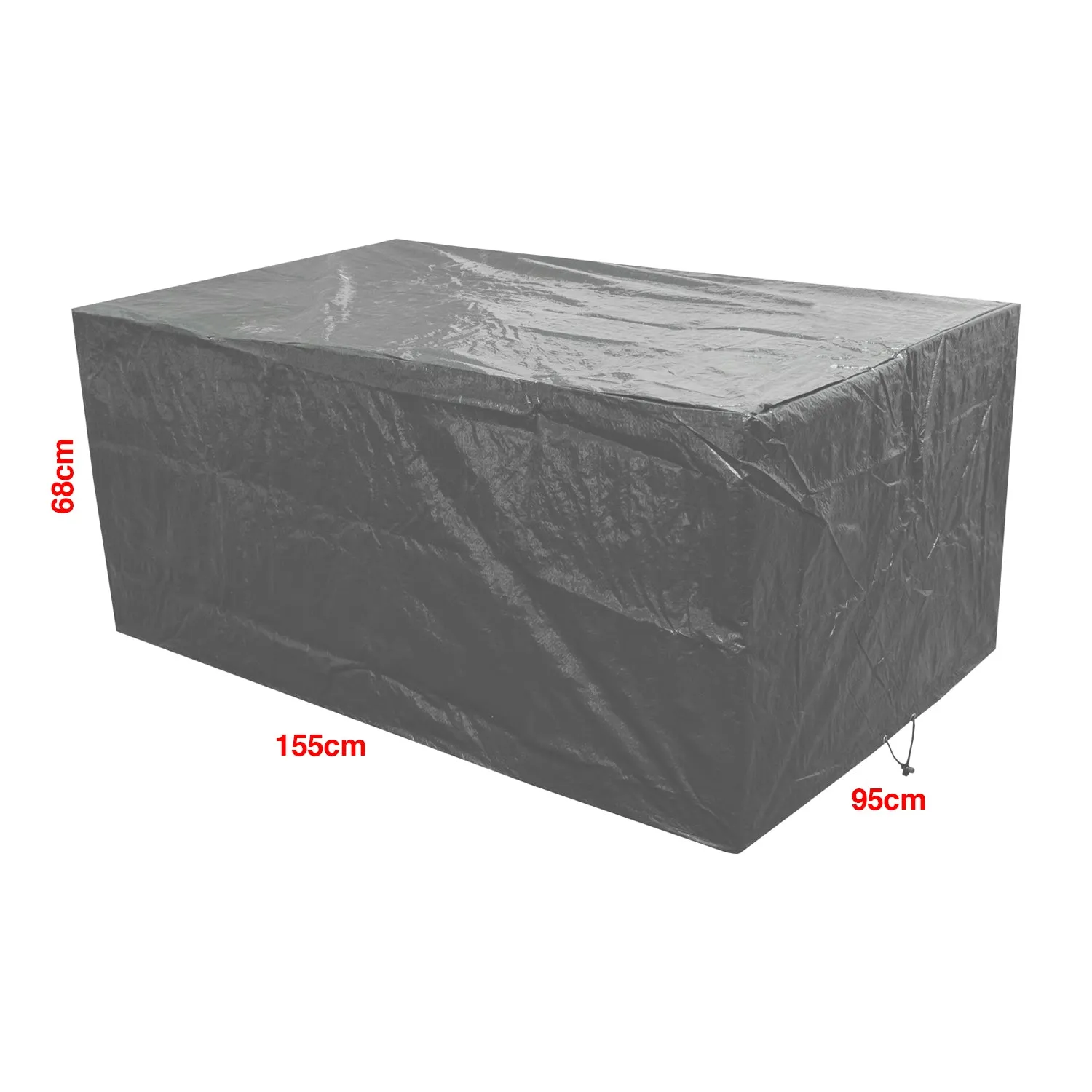 Woodside L Shape Outdoor Garden Corner Sofa & Table Dining Set Cover, Black