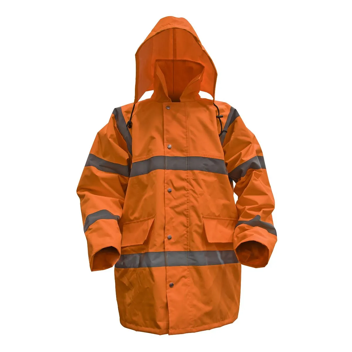 Worksafe by Sealey Hi-Vis Orange Motorway Jacket with Quilted Lining - XX-Large