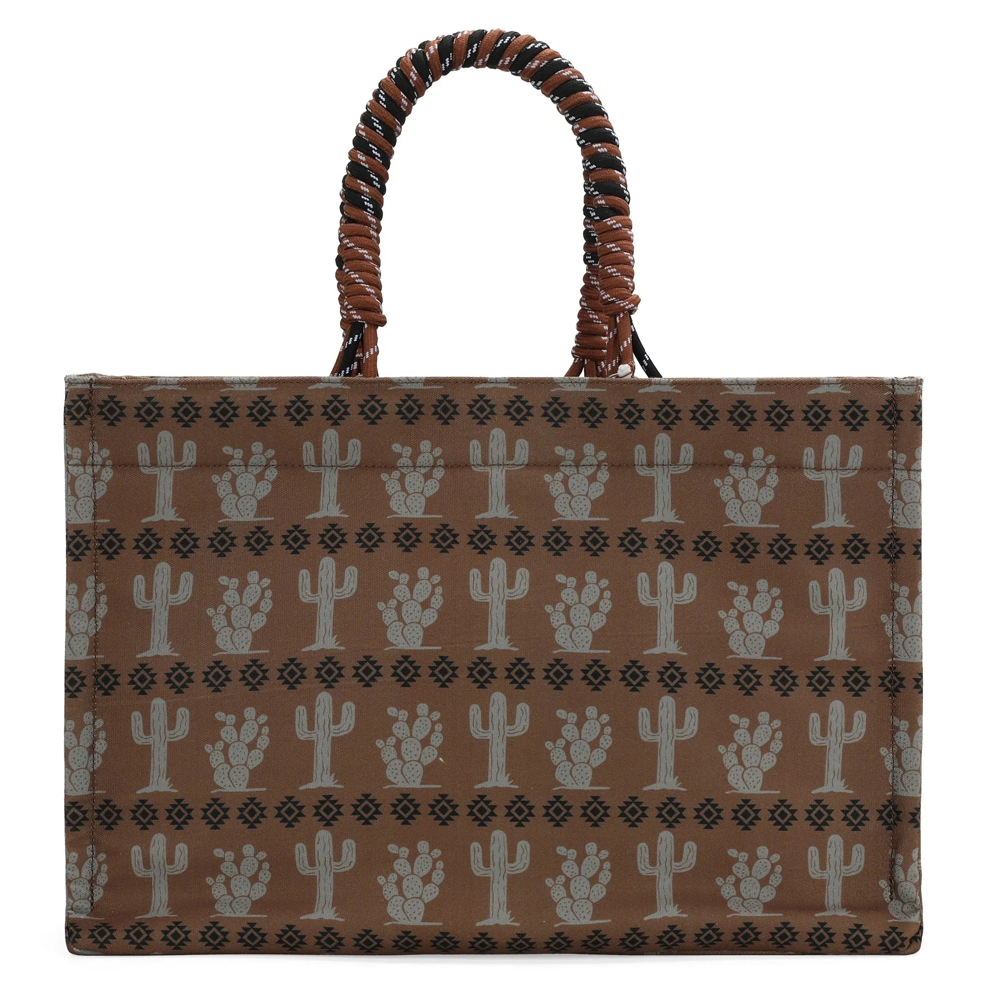 Wrangler Cactus Oversized Tote Bag Braided Handles Weekender Bag