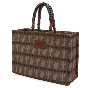 Wrangler Cactus Oversized Tote Bag Braided Handles Weekender Bag