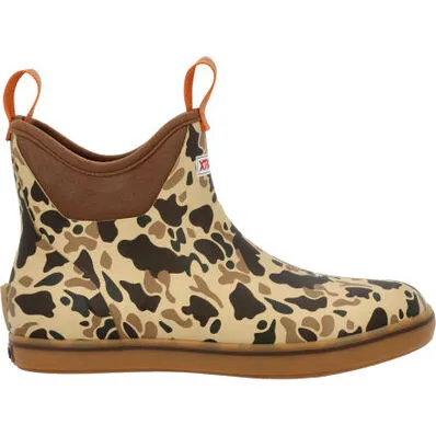 XTRATUF MENS 6 IN ANKLE DECK BOOT-DUCK CAMO/TAN