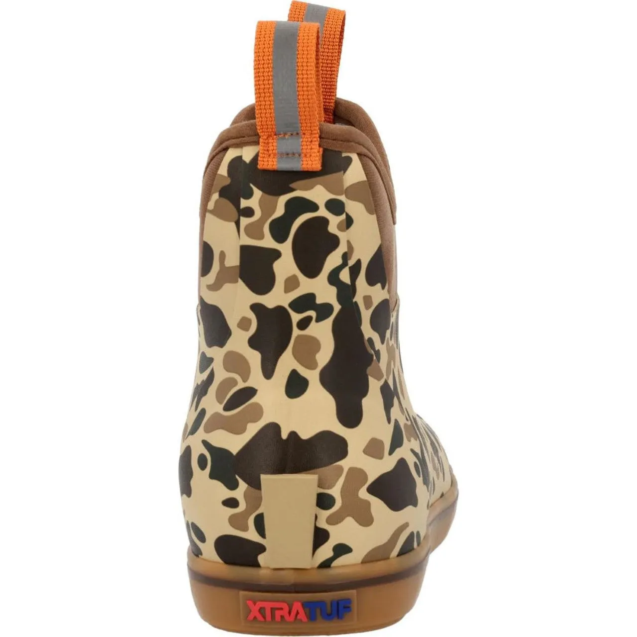XTRATUF MENS 6 IN ANKLE DECK BOOT-DUCK CAMO/TAN