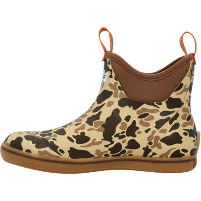 XTRATUF MENS 6 IN ANKLE DECK BOOT-DUCK CAMO/TAN
