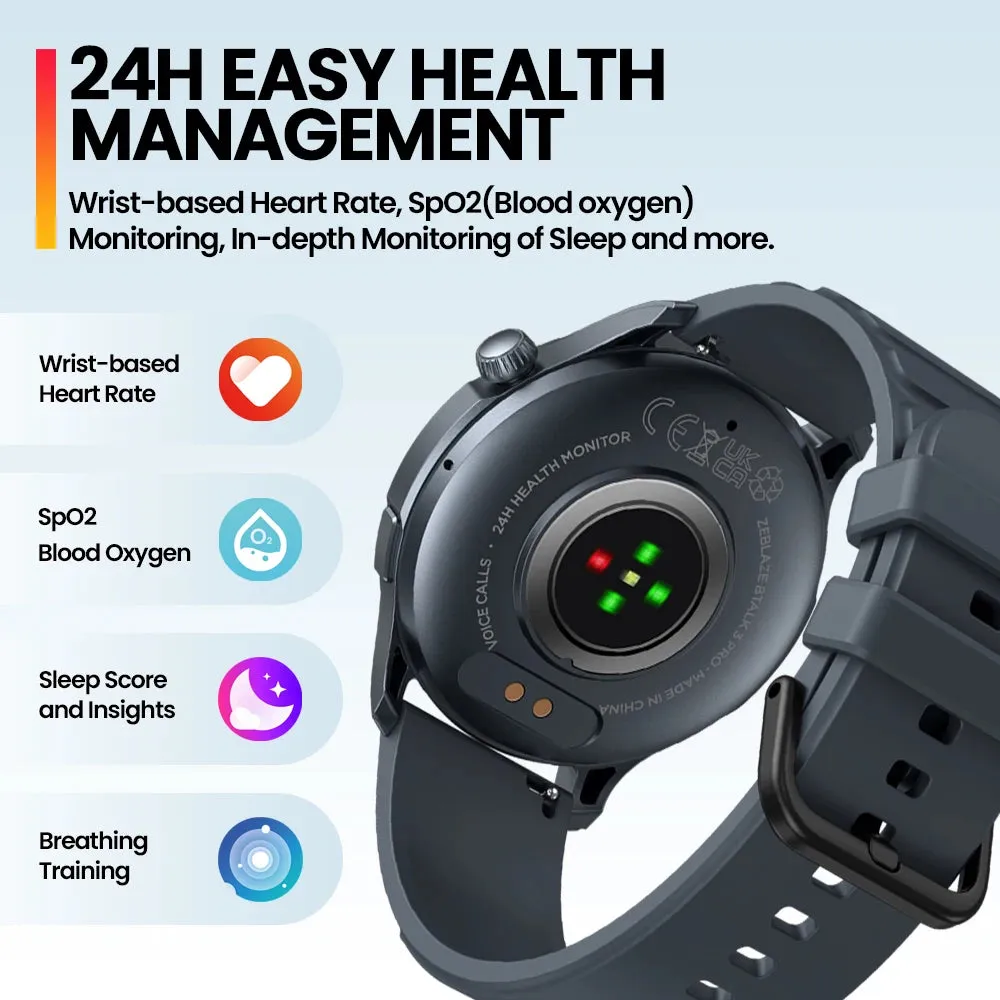 ZEBLAZE Btalk 3 Pro 3 1.43" Ultra HD AMOLED Smart Watch