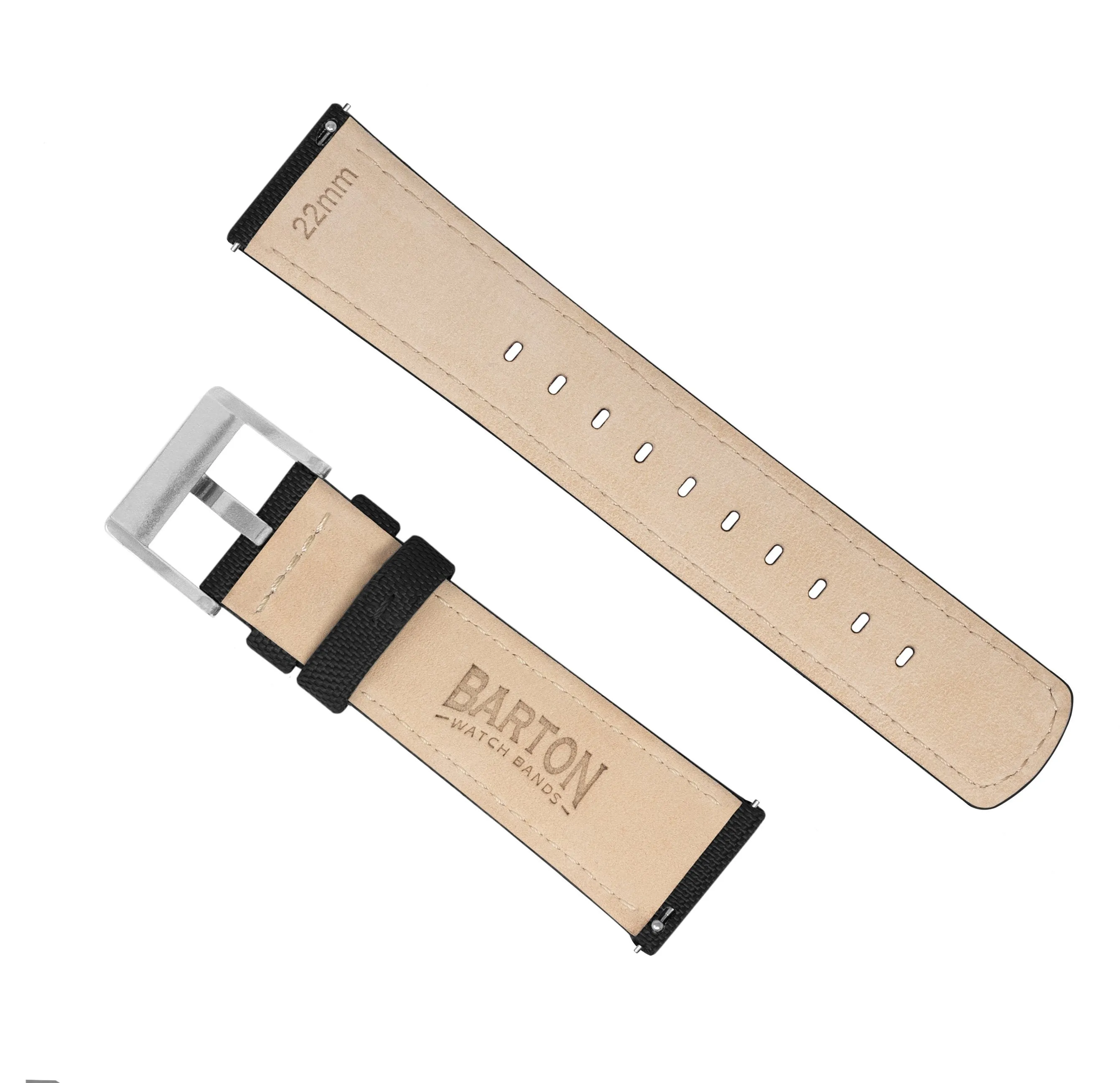 Zenwatch Zenwatch 2 Sailcloth Quick Release Black Watch Band