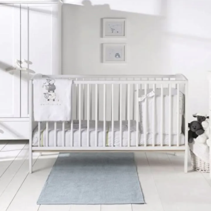 ZigZag Eco-Friendly Wooden Cot Bed | Snowdrop White