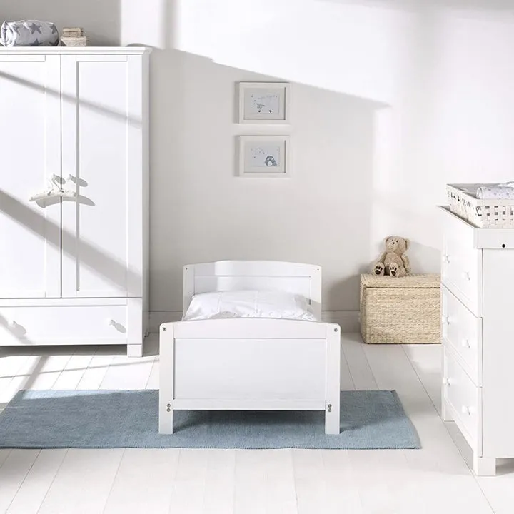 ZigZag Eco-Friendly Wooden Cot Bed | Snowdrop White